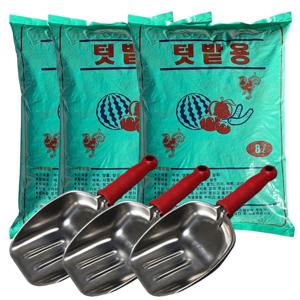 텃밭용 발효수피 8L(3개)+다용도 바가지삽(3개) 퇴비 밑거름 부산물 유기질 비료