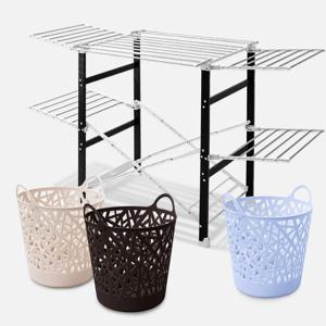 [5% 쿠폰!] 국내제작 이동식 폴딩 빨래건조대 대형 이불건조대 빨래통 세탁바구니