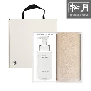 모나코 30수 세면타올 130g 1매 + 생활공작소 핸드워시500ml 선물세트 답례품