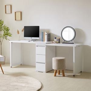 루엔 이동식 책상 확장형 바퀴 1200 1900 2인 책상 h형 수납책상 신학기 서재