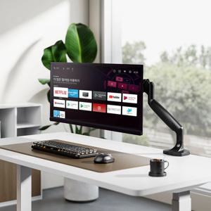 [오늘의집 단독] 엔산마운트 데스크셋업 스마트모니터 모니터암 블랙세트 (68cm)