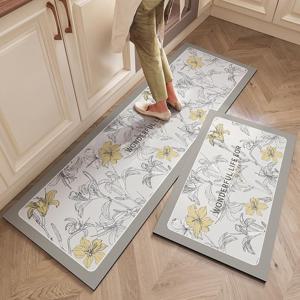감성 플라워 빨아쓰는 규조토 발매트 2종세트 화장실 욕실 현관 주방 미끄럼방지 다용도매트