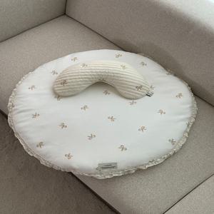 국내산 러블리 리본 인견 원형 매트 미끄럼방지 펫 강아지 고양이 인견견 방석 쿠션