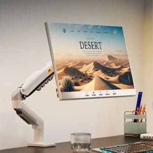 NB F80 싱글 모니터암 거치대 화이트