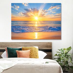 돈들어오는 일출 해돋이 풍경 바다B 캔버스 액자 거실 풍수 인테리어그림