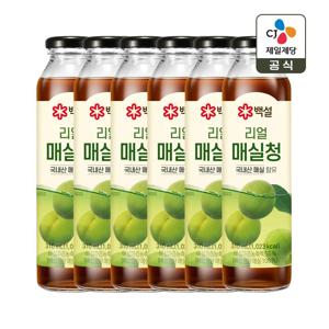 백설 리얼 매실청 310ml x6개