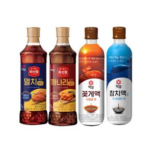 백설 액젓 500g x4종(까나리+멸치+꽃게액+참치액)