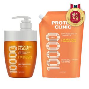 엘라스틴 프로틴클리닉 트리트먼트 700ml 1개 + 샴푸 리필 900ml 1개