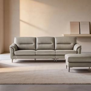 베니토 4인 전체 통가죽 소파