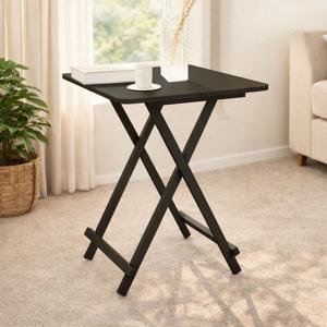 홈접이식테이블 650x650 원룸 철제 폴딩식탁