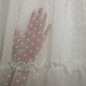 도트 쉬어 쉬폰 작은창 중문 주방 문 가리개 바란스 미니 커튼