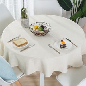 린넨 패브릭 원형 식탁보 테이블보 2인용 4인용