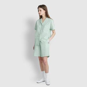 여 시어서커 패턴 5부 파자마 세트 (4 sizes)(4 colors)