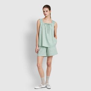 여 소프트 시어서커 4부 파자마 팬츠 (4 sizes)(3 colors)