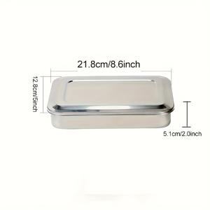 TEMU 뱃집 및 미용실에 적합한 스테인리스 스틸 네일 소독 상자 뚜껑 포함 - 포름알데히드 무함유