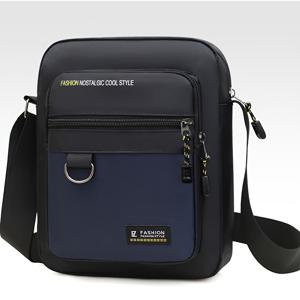 TEMU 패션 캐주얼 남성용 대각선 가방 옥스포드 천 패션 남성 가방 숄더백 전체 패브릭 가방 [지퍼 방향 랜덤]