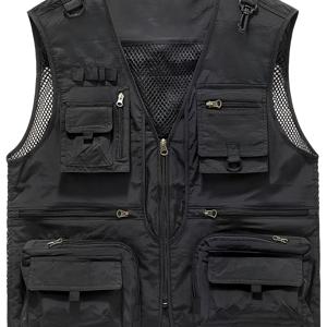 TEMU 플러스 사이즈 남성 조끼, 아웃도어 작업 조끼, 다중 포켓 경량 조끼, 아웃도어 사진 촬영 재킷, 플러스 사이즈