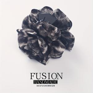 TEMU 10 Cm/3.94 In, 프린트 로즈 헤어핀 수제, 멜랑쥬 색상의 고품질 원단으로 제작, , 축제 의상, 발렌타인데이 스타일링에 적합하며 독특한 분위기를 더합니다.