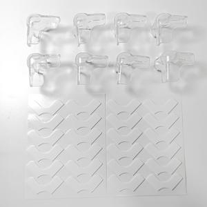 TEMU T자형 실리콘 코너 보호대 8개 + 아크릴 양면 테이프 접착 시트 24개 | 투명 두꺼운 에어백 디자인, 부드럽고 내구성, 강력한 쿠션 | 책상, 식탁 등 가구의 코너 보호에 적합