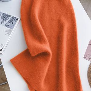 TEMU 올 시즌 OOTD 여성 패션 - 여성용 오렌지 스커트 | 탄성 허리 밴드, 롱 디자인, 캠퍼스, 캐주얼, 패셔너블한 출퇴근에 적합 | 스타일리시하고 우아한 스타일