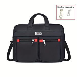 TEMU 남성용 대용량 - 내구성 강한 다층 구조 서류가방, 출퇴근 및 출장에 적합