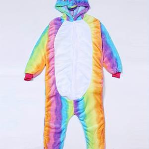 TEMU 유니콘 동물 만화 원피스, 플리스 라운지웨어