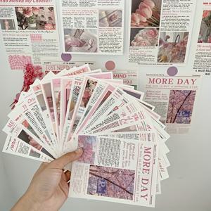 TEMU 30장 스크랩북 에스테틱 페이퍼, 푸드 & 풍경 스타일 소재 페이퍼, 노트북 액세서리 DIY 스티커, 잡지 저널 데코, 백투스쿨 선물