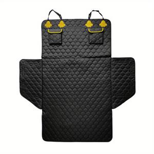 TEMU 1pc 조절 가능한 SUV 화물 라이너 - 작은 포켓이 있는 애완 동물용 내구성 있는 직물 트렁크 프로텍터 - 개, 자동차 및 SUV용 애완 동물 수송기 | 니트 소재 | 뒷좌석에 안전한 핏, 개 수송기