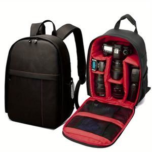 TEMU DSLR 카메라 백팩 - 가벼우면서도 내구성이 있는 폴리에스테르, 디지털 SLR 카메라, 캐논, 니콘 카메라를 위한 높은 용량 저장소 - 여행, 등산 및 야외 모험을 위한 이상적인 DSLR 저장 가방