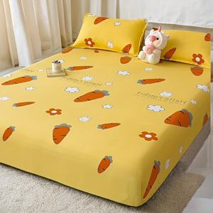 TEMU 1개 침대 시트, 간편한 모던 패턴 프린트 침대 시트, 침실 침대 커버, 매트리스 보호 커버, 보호 커버, (베개 커버 미포함)