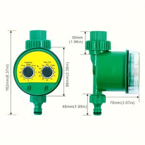 TEMU 스마트 급수 타이머, 수동/자동 듀얼 모드 및 두 개의 회전식 버튼, 간편한 작동. 정원, 안뜰, 잔디 관개용. 크리스마스 선물