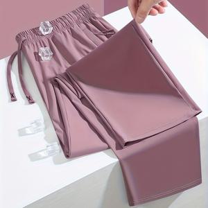 TEMU 여성용 패셔너블 캐주얼 스포츠 팬츠, 부드럽고 피부에 친화적, 통기성 좋고 답답하지 않음, 나일론과 스판덱스 원단 제작, 원단 중량 150, 세탁기 사용 가능하지만 드라이클리닝 불가, 편리하고 스타일리시한 포켓 디자인, 야외 스포츠에 적합