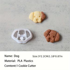 TEMU 미니 강아지 쿠키 커터 몰드 - 발바닥과 꼬리가 있는 귀여운 강아지 모양 플라스틱 베이킹 도구, 크리스마스, 부활절, 생일, 결혼식, 파티용 쿠키 스탬프 - 페이스트리 및 쿠키 제작용