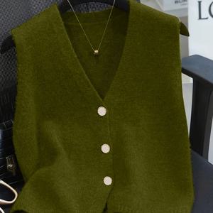 TEMU 새로운 봄/여름 티그린 소프트하고 우아한 V넥 베스트, 다용도 아웃도어 커뮤터 캐주얼 가디건 스웨터