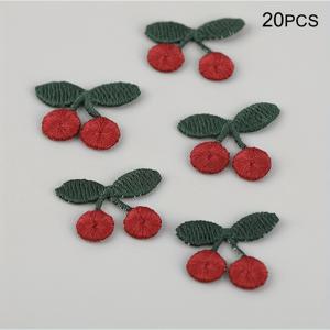 TEMU 빈티지 체리 튤립 패브릭 패치 20개 세트 - 다용도 공예 장식 - 청바지, 가방, 모자, 여성 휴대폰 케이스 수선에 적합