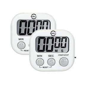 TEMU 2개 세트 디지털 타이머 - 자석 베이스 및 카운트다운 타이머, 대형 디스플레이, 24시간 타이머, 자석 주방 타이머, 요리, 교실, 운동용, 배터리 미포함