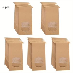 TEMU 투명창 포함 갈색 종이 봉투 30개 - 6.69x3.54x2.36인치, 선물 포장 및 소품 포장용, 내구성 있는 스타일리시한 디자인, 선물 포장 용품 | 디자인 | 튼튼한 구조, 선물 가방, 파티 답례품, 우아한 포장