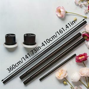 TEMU 텐션 설치 방식의 튼튼한 조절식 샤워 커튼봉 - 셔츠, 수건, 수건 걸이, 욕실 추가 장식용 다기능 드릴 불필요 욕실 봉, 부드러운 금속 표면, 내구성 있는 금속 구조, 샤워 커튼, RV에 적합