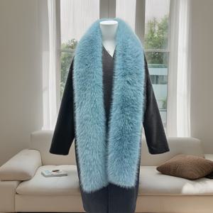 TEMU 여성용 겨울 인조 따뜻한 긴 스카프/목워머 - 단색 인조, 심플하고 우아하며 활용도 높은 플러시 양면 도톰한 숄, 일상 외출 및 여행용 액세서리