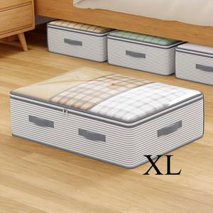 TEMU 대형 수납 정리 가방 - 튼튼한 부직포 소재, 투명 창문, 다층 의류 수납 상자, 옷장, 침대 밑, 여행용으로 적합 - 공간 절약형 수직 수납, 여성 패션, 침실에 이상적