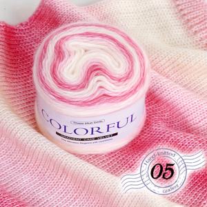 TEMU 100g, 그라데이션 알파카, 컬러풀 니트 볼, 직조 목도리, 크로셰 모자 스카프