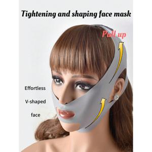 TEMU 새로운 저렴한 소형 V자형 밴드 타이트닝 수면 마스크, 이중턱, 전체 얼굴 리프팅 및 푹신함 방지 얼굴 스트랩