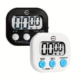 TEMU 주방 베이킹 학습용 듀얼 전자 타이머 (베이킹 알림용), 실용적이고 혁신적인 주방 가젯 (공부를 위한 자제력 함양), 2-in-1 주방 시계 기능, 배터리 불필요, 다기능 및 실용적