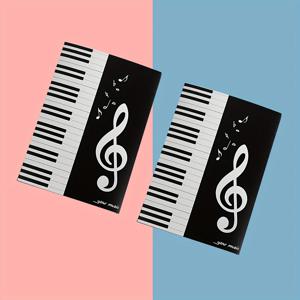 TEMU 접었을 때 6페이지, 펼쳤을 때 A4 악보 폴더 3단 접이식 2개, 밴드 공연, 음악 애호가, 교사용 피아노 악보 폴더, 음악 애호가를 위한 이상적인 선물