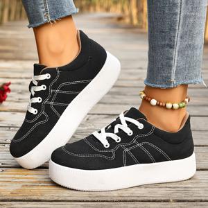 TEMU 키높이 남녀공용 플랫폼 스니커즈, 캐주얼 스타일. 갑피는 가볍고 얇으며 편안하며, 답답함을 방지하는 통기성 디자인. 두꺼운 플랫폼으로 다리가 더 길어 보이는 착시 효과. 다양한 발 모양에 맞는 레ース업 디자인. 일상 통근용으로 활용도 높음. 정교하고 착용감이 편안함, 여성 신발