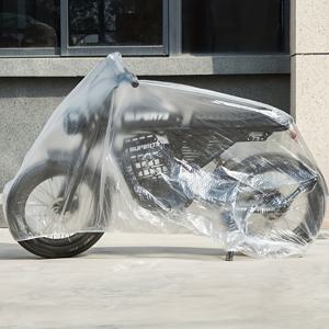 TEMU 초대형 방진 가방 10개 세트, 일회용 우산 커버, 범용 두꺼운 비 필름, 소형 차량용 투명 플라스틱 차량 커버, 가정용 소파, 냉장고, 에어컨, 테이블 및 의자 먼지 덮개, 방수 및 재사용 가능