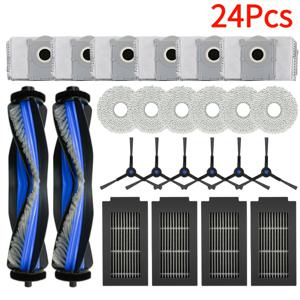 TEMU 디봇 T50 프로 옴니 T50 옴니 로봇 청소기용 24종 액세서리 세트, 교체용 메인 브러시, 물걸레 패드, 먼지봉투, 사이드브러시, 필터 (T50 맥스 프로 옴니 호환 불가)