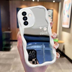 TEMU 휴대폰 케이스 - 세련된 메이크업 거울 휴대폰 케이스, 물결 디자인, 삼성 갤럭시 A25, M54, F54, A55, A35, S22+ 울트라, A12, M12, F12, A06, S25 플러스, S24 FE, A16, A26, A36, A56 등 다양한 모델과 호환