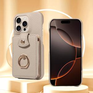 TEMU S25 Ultra/S25/S24 Ultra/S24/S23용 합성 가죽 아코디언 플립 커버 휴대폰 케이스, 링 홀더, 긴 랜야드가 있는 크로스바디 스트랩, 다중 카드 슬롯, 낙하 방지 보호 기능 포함