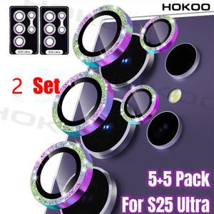 TEMU 삼성 S25 울트라/S24 울트라/S23 울트라 카메라 렌즈 보호기 글리터, 9H 강화 유리 메탈 링 카메라 커버 [설치 트레이 포함] 갤럭시 S25 울트라용 컬러풀 글리터 카메라 프로텍터 장식 액세서리